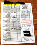Dry-Erase Perfect Canasta Score Sheet