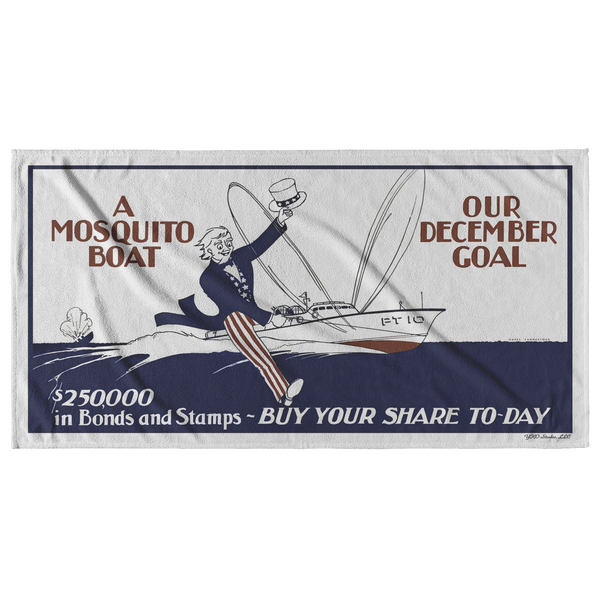 WWII PT Mosquito Boat Bond Drive Towel