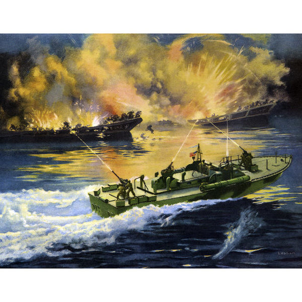 ELCO Barge Busters PT Boat Giclee Reproduction 13x19 Print