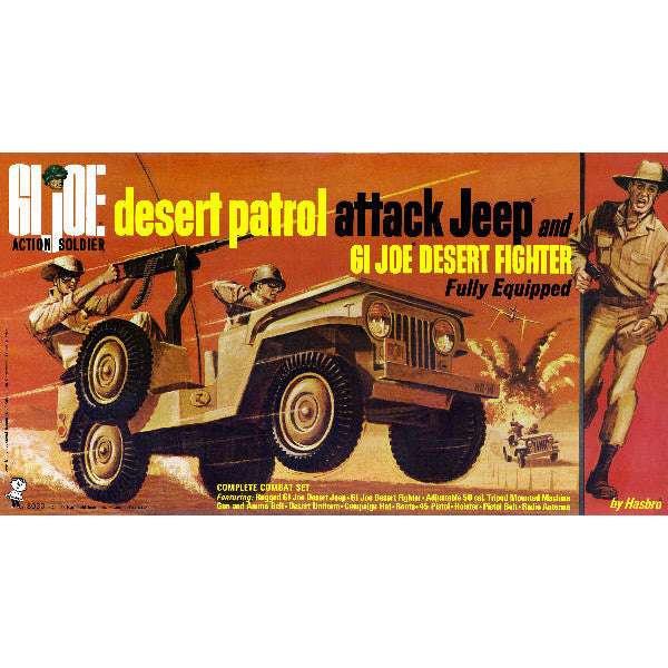 1967 HASBRO GI Joe Desert Patrol Attack Jeep Box Art Giclee Print Rat Patrol