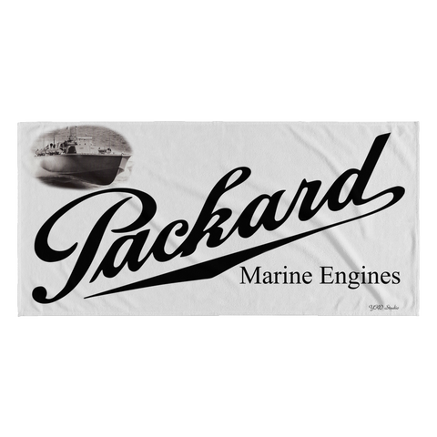 30 x 62 Packard Marine Engines Beach Towel