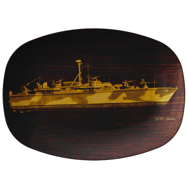 PT Boat Simulated Wood Platter