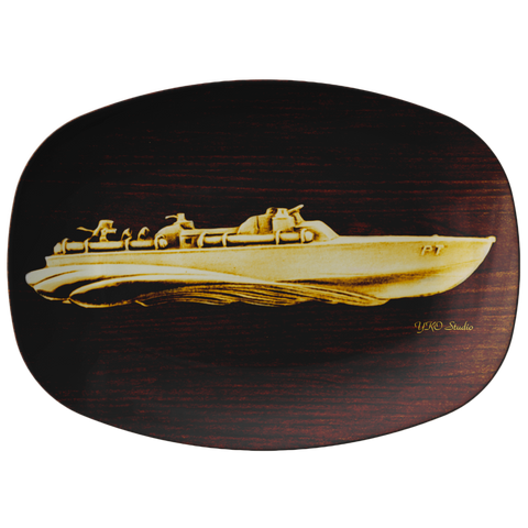 PT Boat Simulated Wood Platter 5