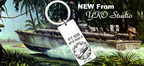 JFK PT-109 RON 2 Tulagi Yacht Club Keyring