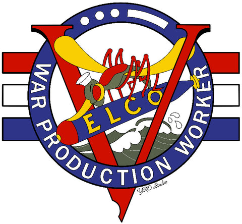 ELCO War Production Worker Badge Poster