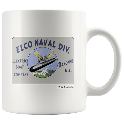 ELCO Naval Division PT Boatworks Bayonne Gate Sign Mug